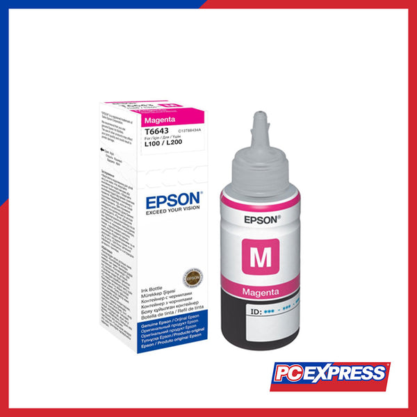EPSON T6643 Magenta (FOR L100/L200) Ink Bottle - PC Express
