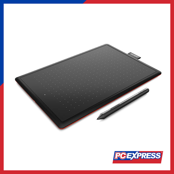 WACOM ONE BY WACOM Medium (CTL672/K0-C) Pen Tablet (Black/Red) - PC Express
