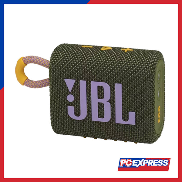 JBL GO 3 Portable Waterproof Bluetooth Speaker (Green) - PC Express