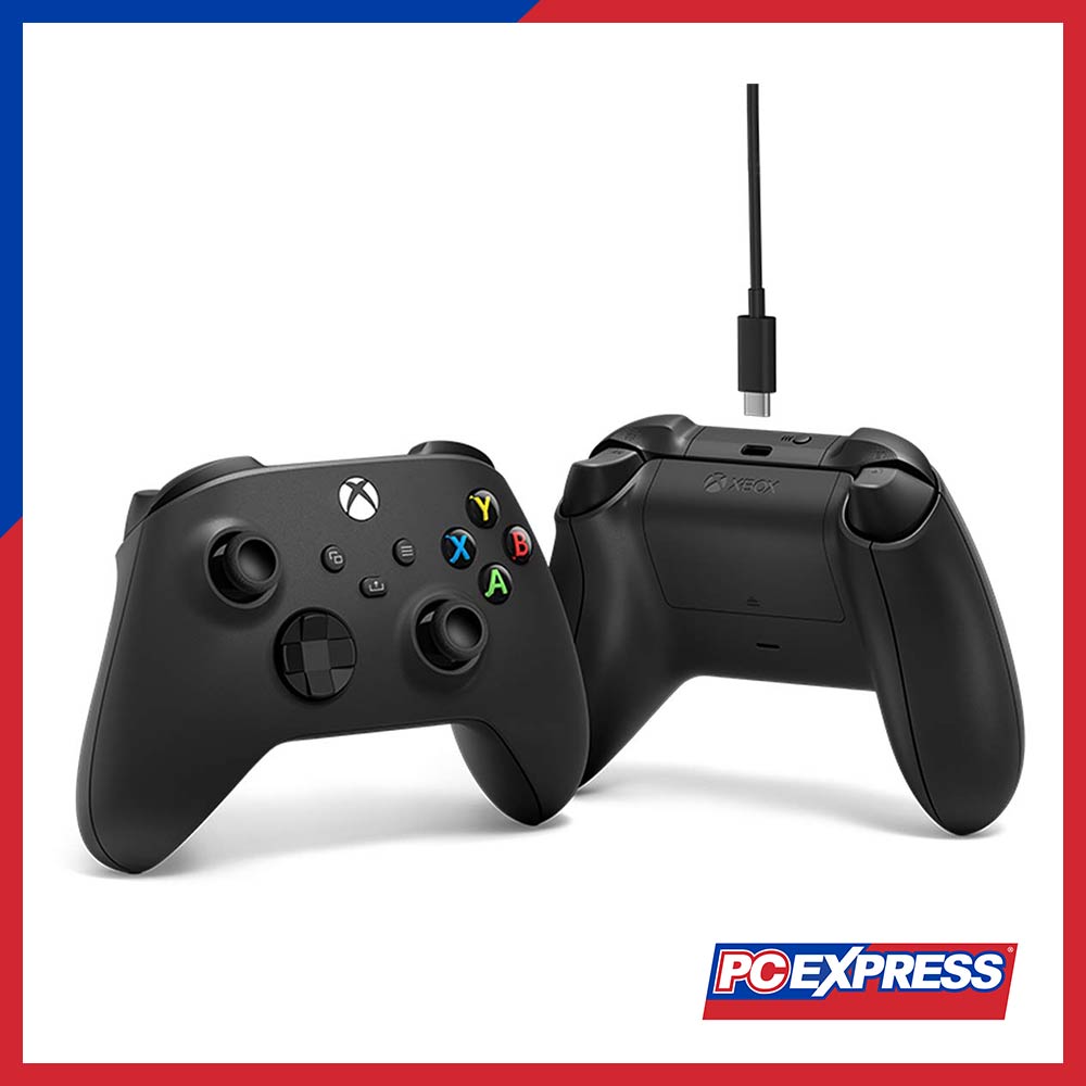 Xbox Wireless Controller + USB-C Cable (Carbon Black) - PC Express