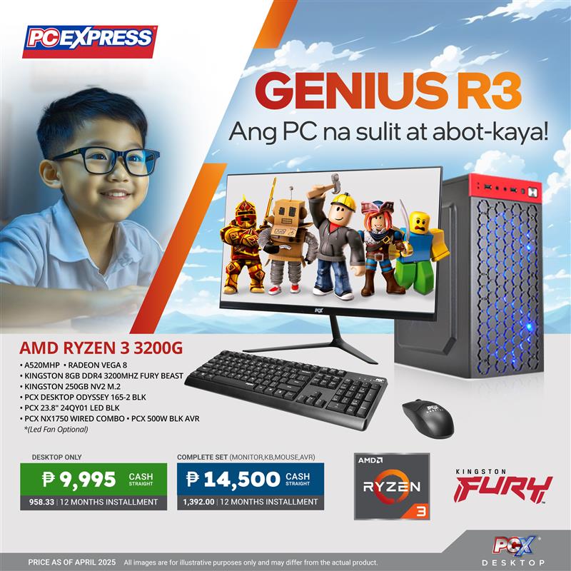 PCX LFH GENIUS (R3) AMD Ryzen™ Desktop – PC Express