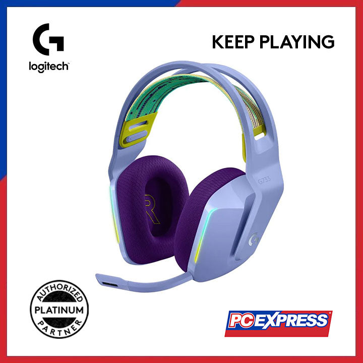 LOGITECH G733 Lightspeed RGB Wireless Gaming Headset (Lilac) – PC