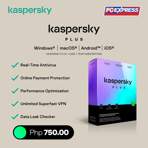 Kaspersky Plus Internet Security 1 Device 1 Year Protection