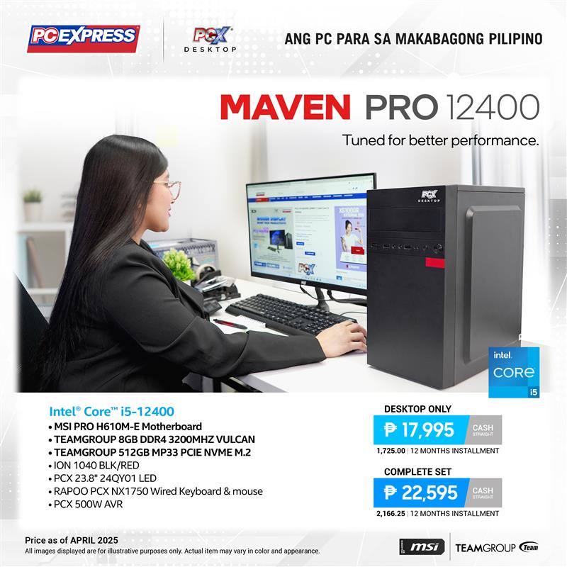 PCX LFH MAVEN (PRO 12400) Intel® Core™ i5 Desktop Package – PC Express