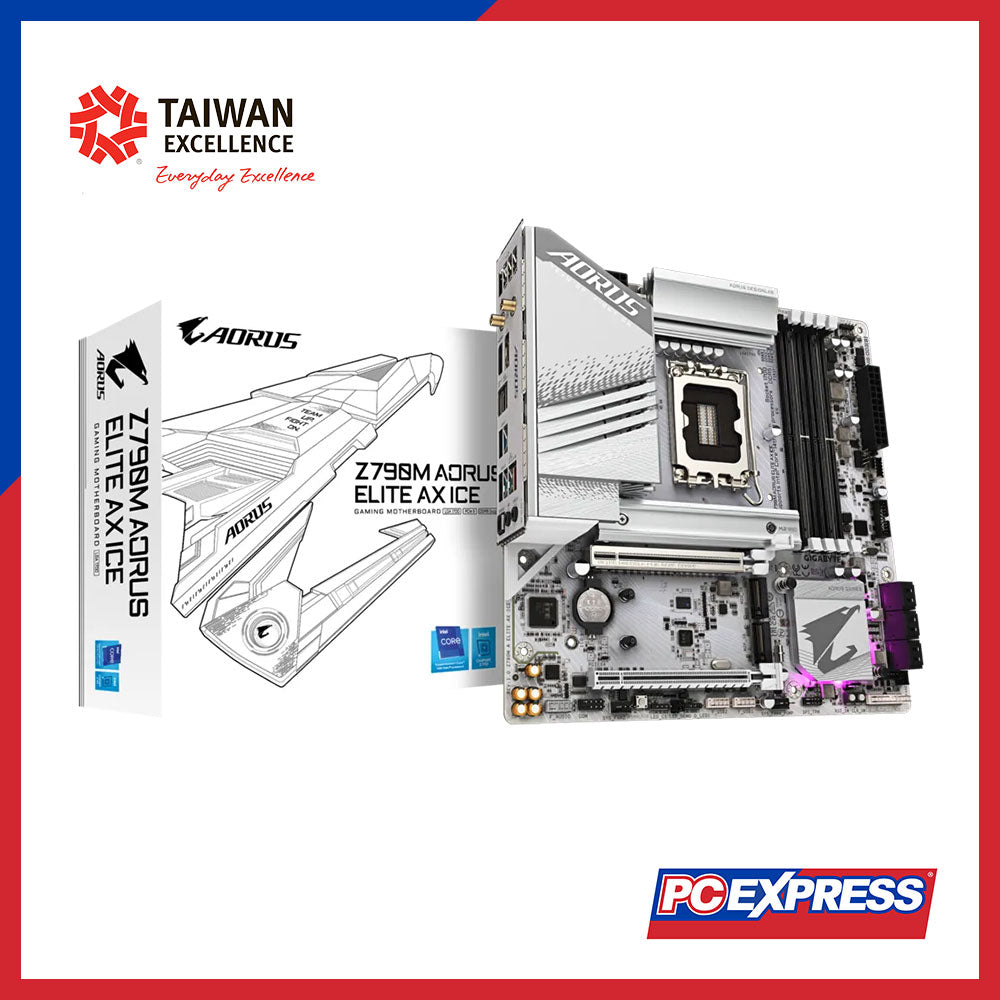 GIGABYTE Z790M AORUS ELITE AX ICE Micro-ATX Motherboard – PC Express