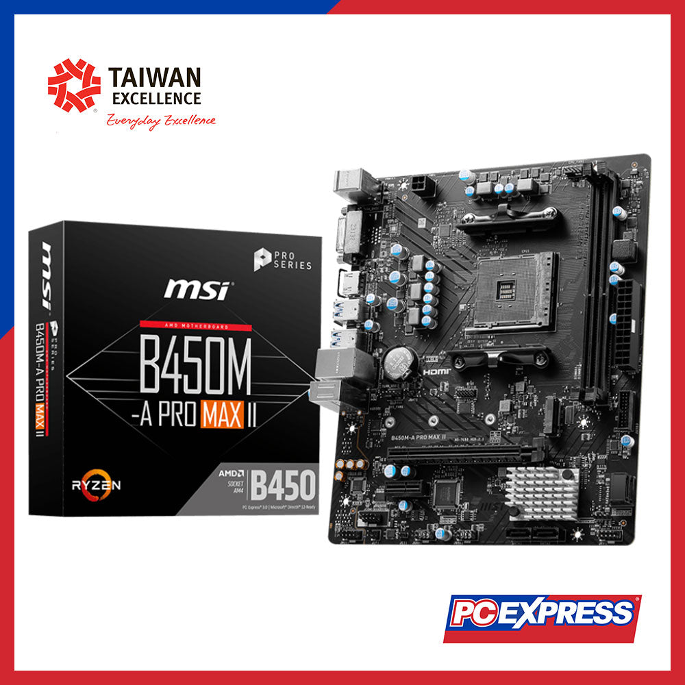 MSI B450M-A PRO MAX II AMD AM4 mATX Motherboard – PC Express