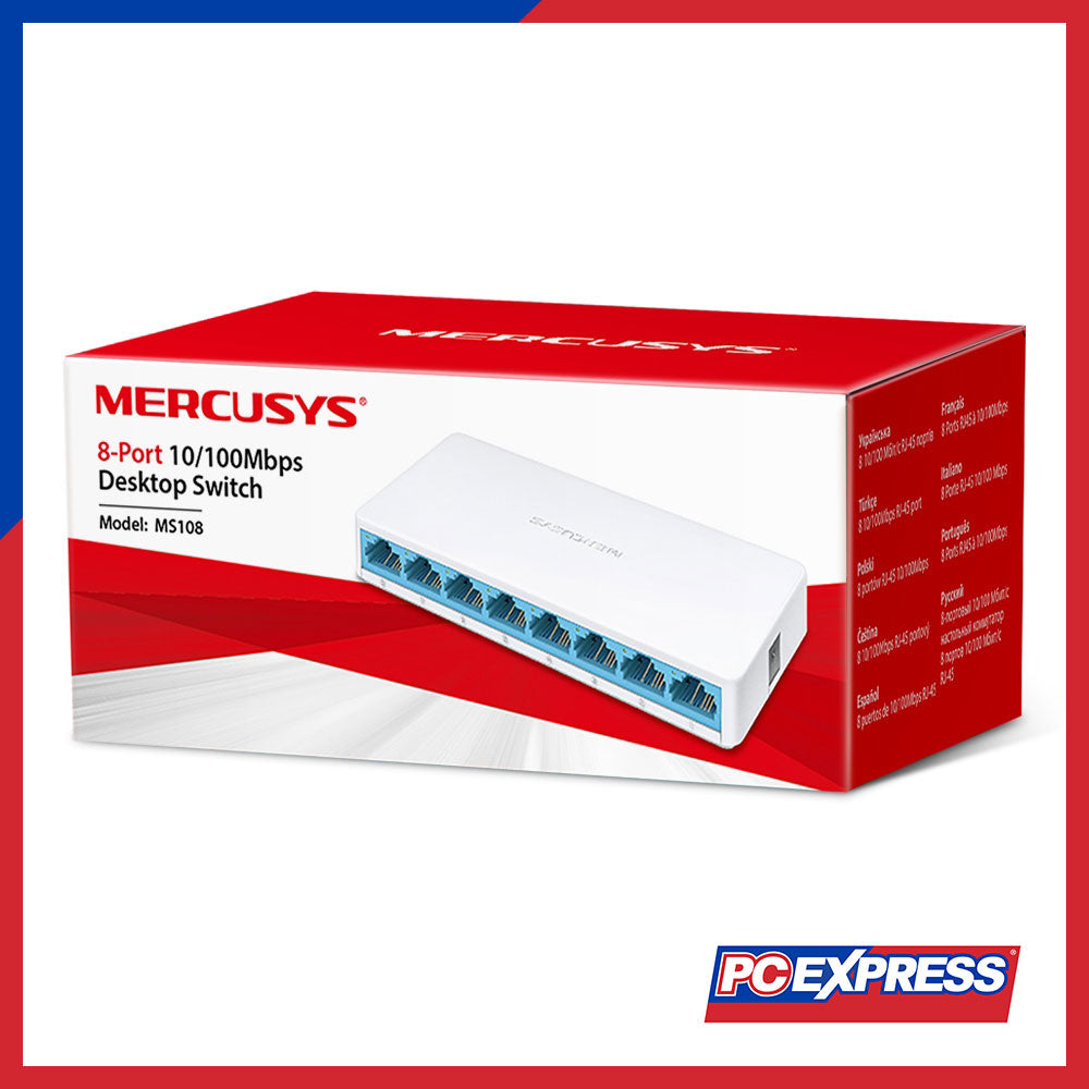 MERCUSYS MS108 8-Port 10/100Mbps Desktop Switch - PC Express
