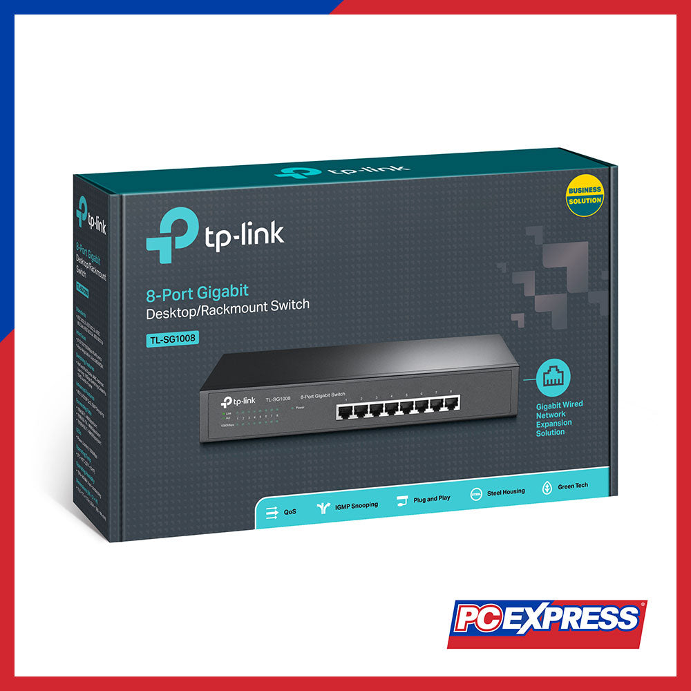 TP-LINK TL-SG1008 8-Port Gigabit Desktop/Rackmount Switch - PC Express
