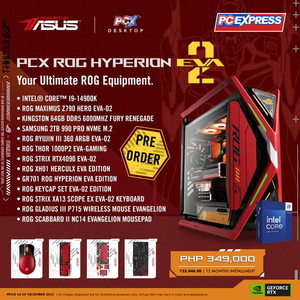 PCX GFH ROG Hyperion EVA 2 Intel® Core™ i9 GeForce RTX™ 4090 EVA Gaming Desktop - PC Express