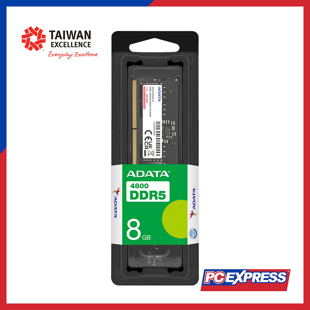 ADATA 8GB DDR5 PC4800MHz (AD5S48008G-S) SODIMM Memory – PC Express