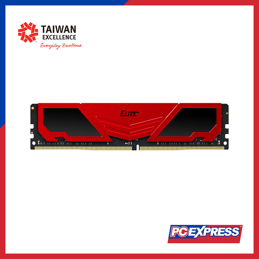 TEAMGROUP 8GB DDR4 3200MHz ELITE Desktop Memory Red/Black – PC