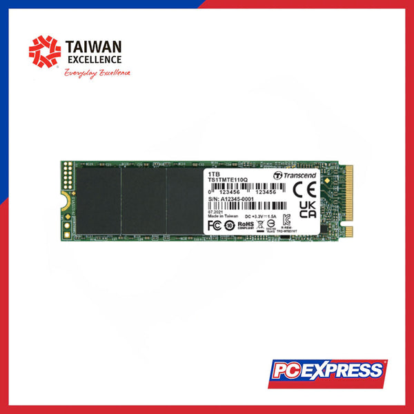TRANSCEND 500GB (TS500GMTE110Q) PCIe NVMe M.2 Solid State Drive - PC Express