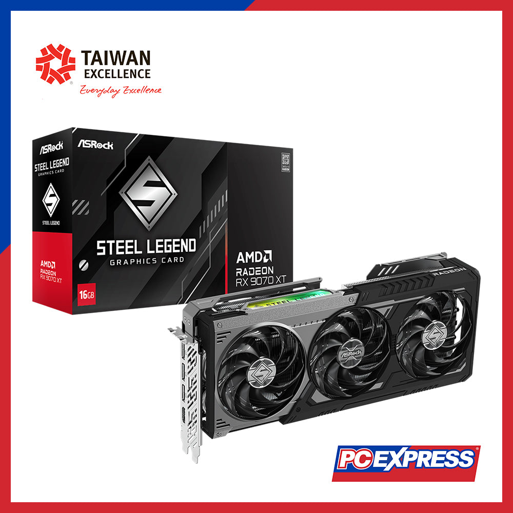 ASROCK AMD Radeon™ RX 9070 XT Steel Legend Dark 16GB GDDR6 256-bit