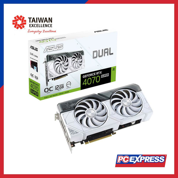 ASUS Dual GeForce RTX™ 4070 SUPER White OC Edition 12GB GDDR6X Graphics Card
