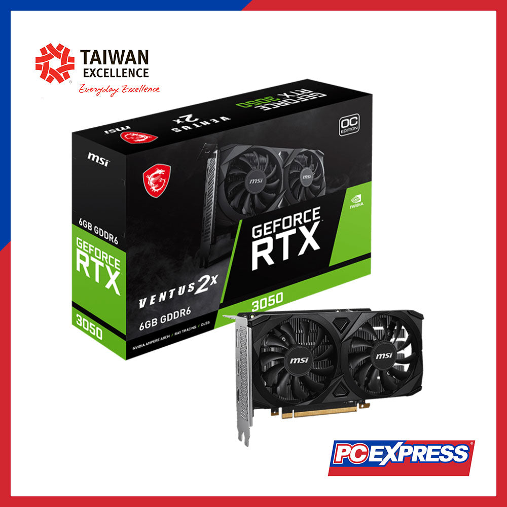MSI GeForce RTX™ 3050 VENTUS 2X 6GB GDDR6 OC 96-bit Graphics Card