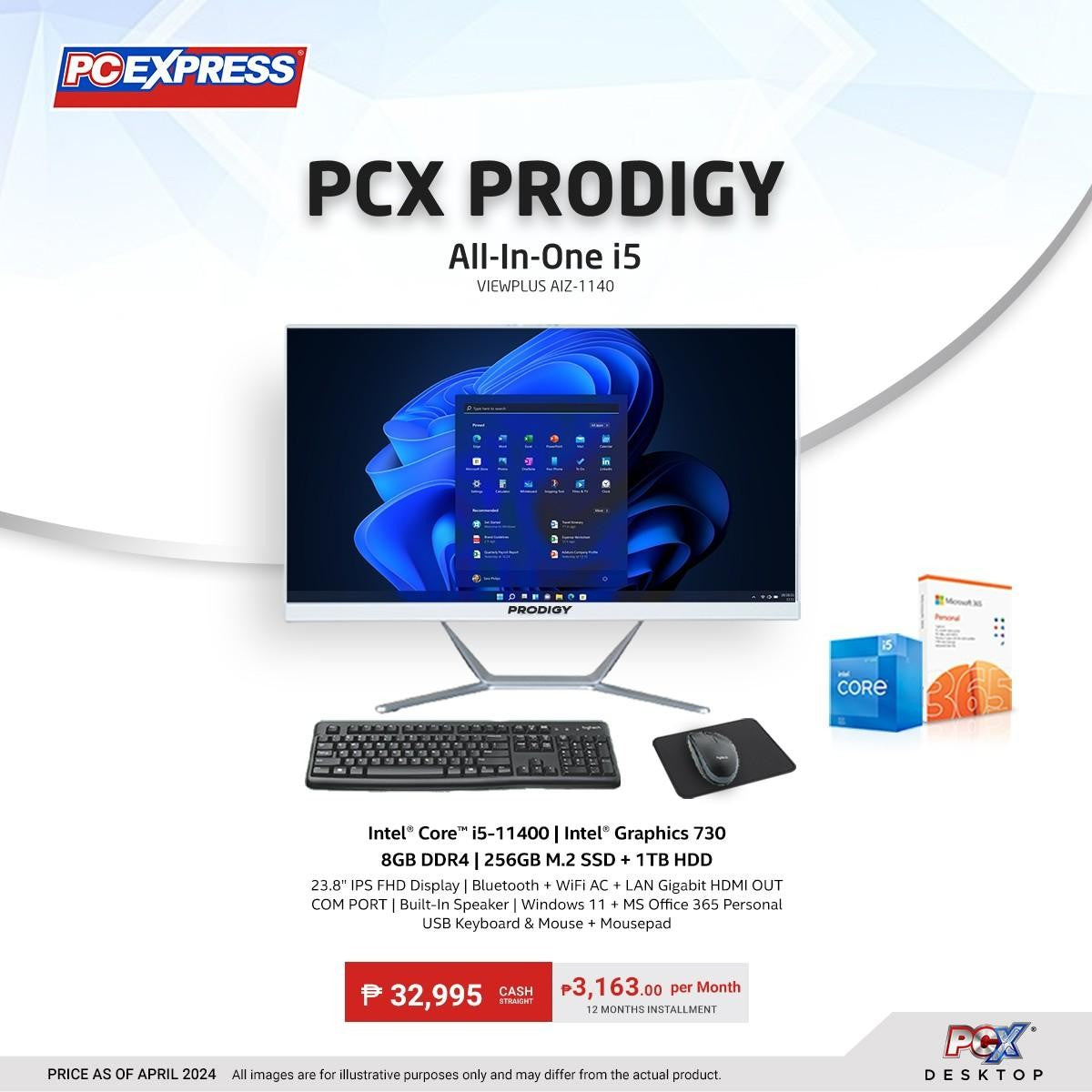 PCX LFH PRODIGY AIO (i5) Intel Graphics 730 Intel® Core™ i5 Desktop Pa – PC  Express