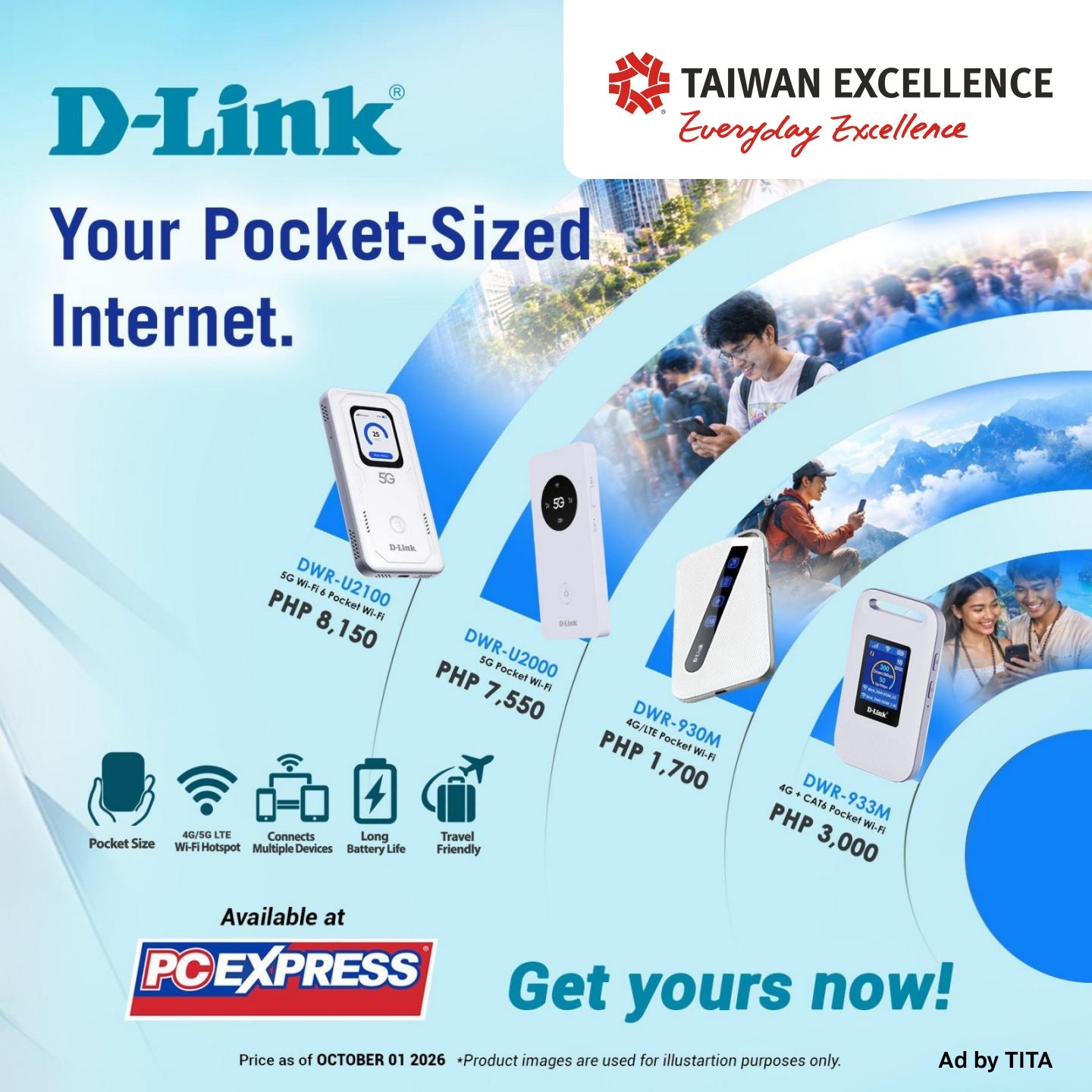 Wi-Fi Anywhere! Find Your Perfect D-Link Pocket Wi-Fi at PC Express