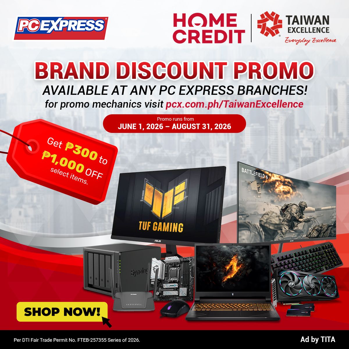 Taiwan Excellence Home Credit Discount Promo