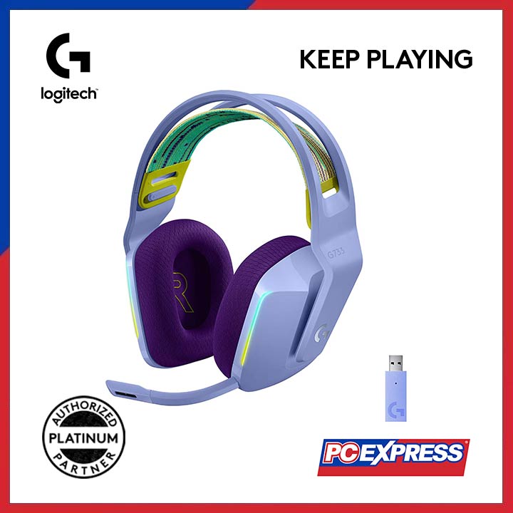 LOGITECH G733 Lightspeed RGB Wireless Gaming Headset (Lilac) – PC