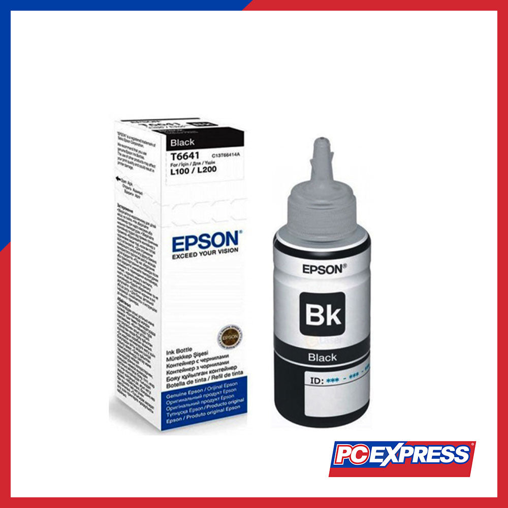 EPSON T6641 Black (FOR L100/L200) Ink Bottle - PC Express