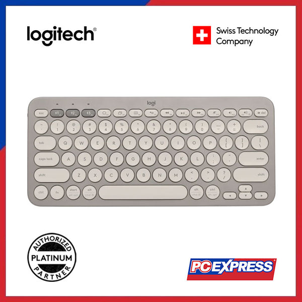 LOGITECH K380 Multi-Device Bluetooth Keyboard (Sand) - PC Express
