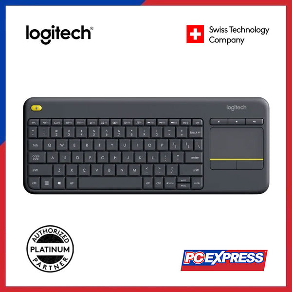 LOGITECH K400 PLUS Wireless Touch Keyboard (Black)