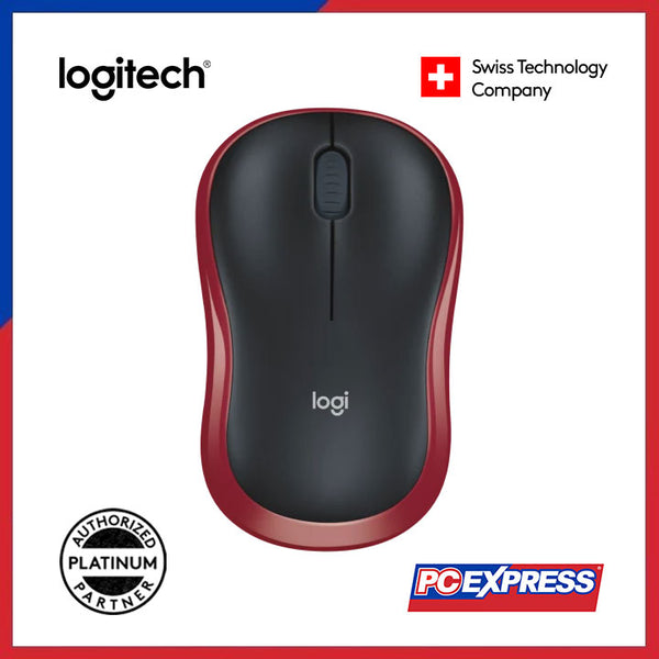 LOGITECH M185 Wireless Mouse (Red) - PC Express