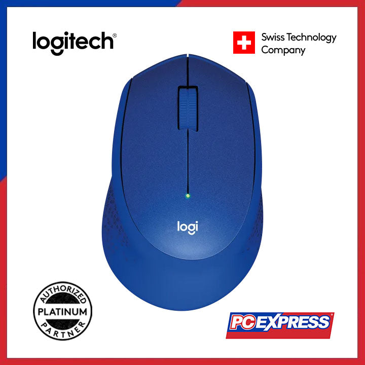 LOGITECH M331 SILENT PLUS Wireless Mouse (Blue) - PC Express