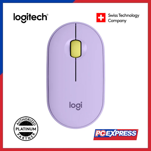 LOGITECH M350 PEBBLE Wireless Mouse (Lavender Lemonade)