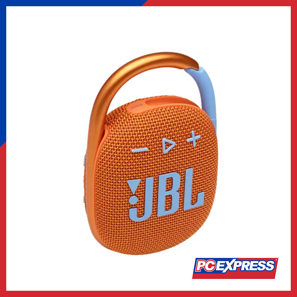 JBL CLIP 4 Ultra-portable Waterproof Bluetooth Speaker (Orange) - PC Express