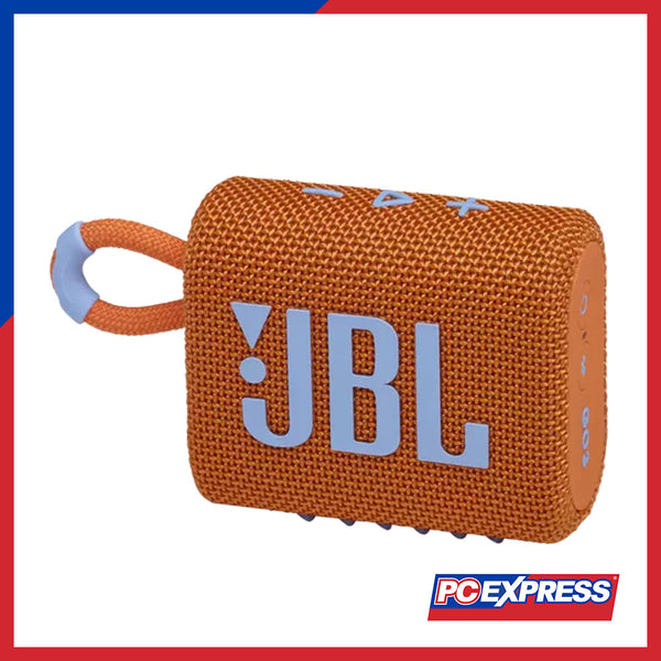 JBL GO 3 Portable Waterproof Bluetooth Speaker (Orange) - PC Express