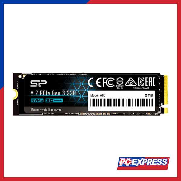 SILICON POWER 2TB A60 NVME M.2 (PCIE GEN 3/SP002TBP34A60M28) Solid State Drive