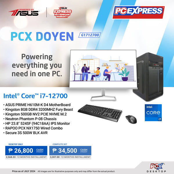 PCX LFH DOYEN (G1712700) Intel® Core™ i7 Desktop Package - Powered By ASUS