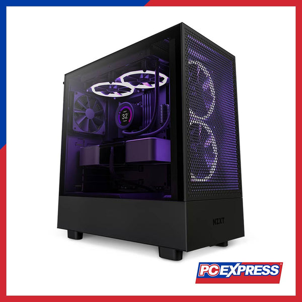 NZXT H5 Flow (CC-H51FB-01) Tempered Glass ATX Mid Tower Chassis (Black) - PC Express