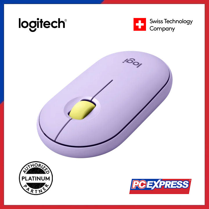 LOGITECH M350 PEBBLE Wireless Mouse (Lavender Lemonade) - PC Express