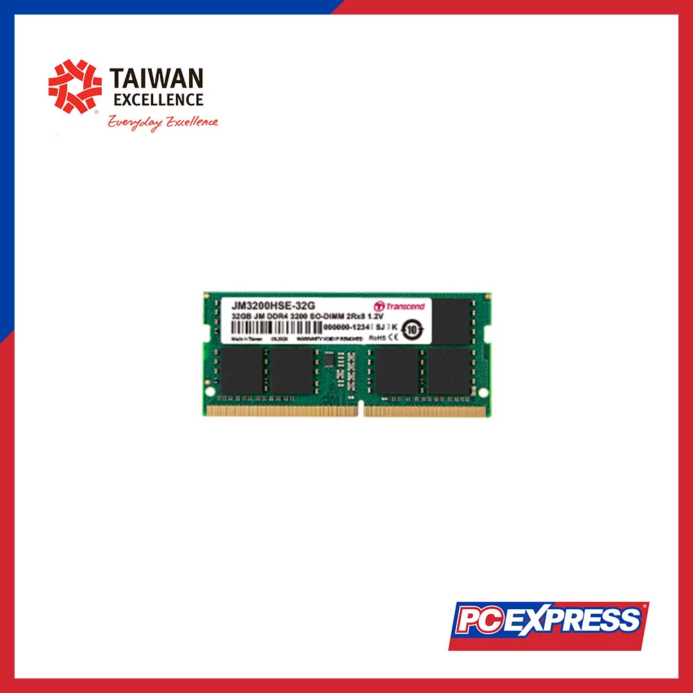 TRANSCEND 8GB DDR4 PC3200MHZ SODIMM RAM - PC Express