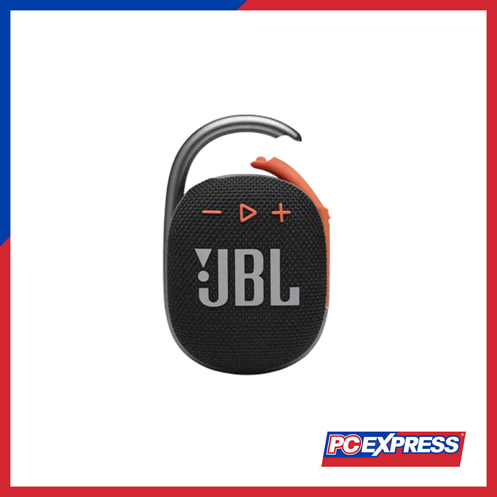 JBL CLIP 4 Ultra-portable Waterproof Bluetooth Speaker (Black Orange) - PC Express