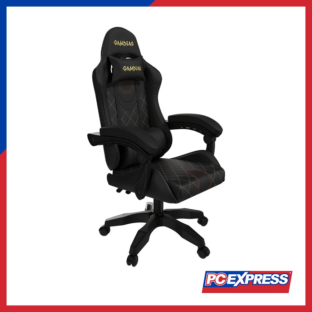 GAMDIAS ZELUS E2 Gaming Chair (Pure Black) - PC Express