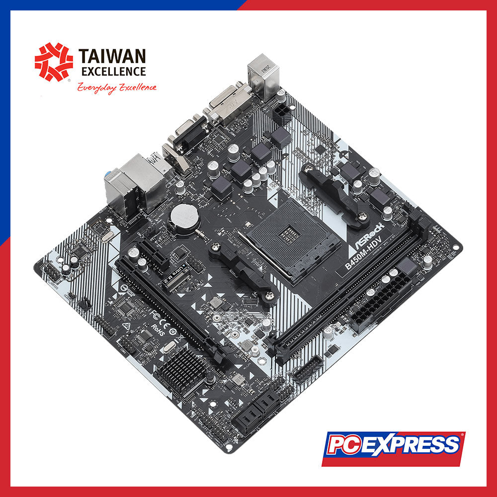 ASROCK B450M-HDV MATX Motherboard – PC Express - Main Image
