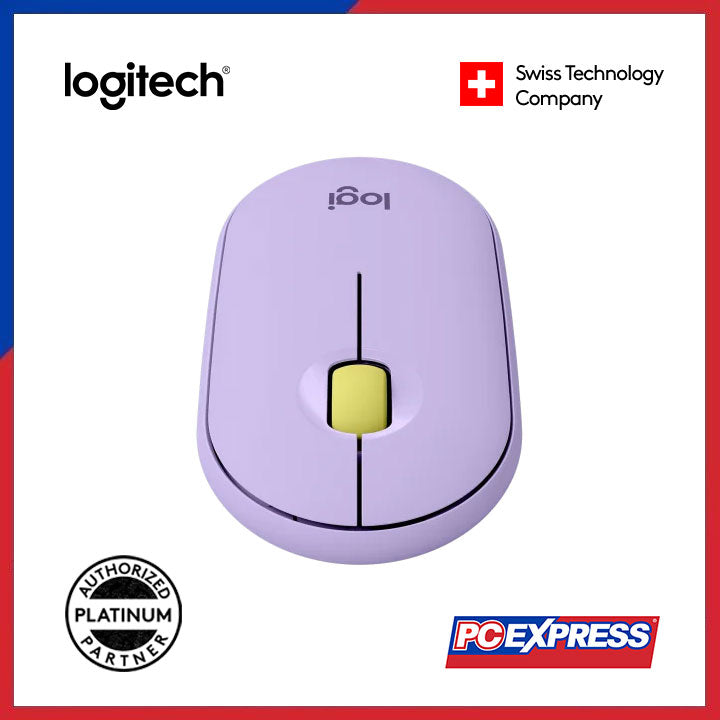 LOGITECH M350 PEBBLE Wireless Mouse (Lavender Lemonade) - PC Express