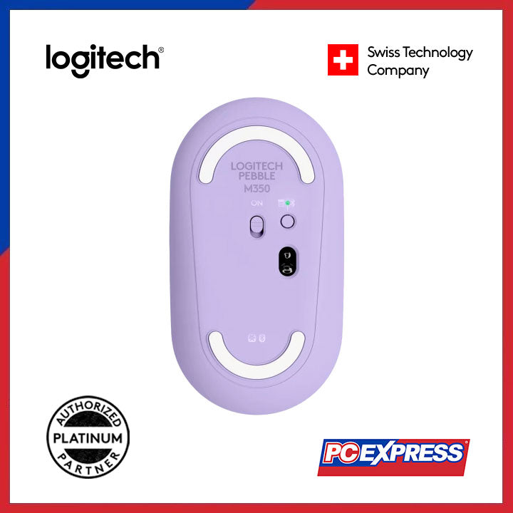 LOGITECH M350 PEBBLE Wireless Mouse (Lavender Lemonade) - PC Express