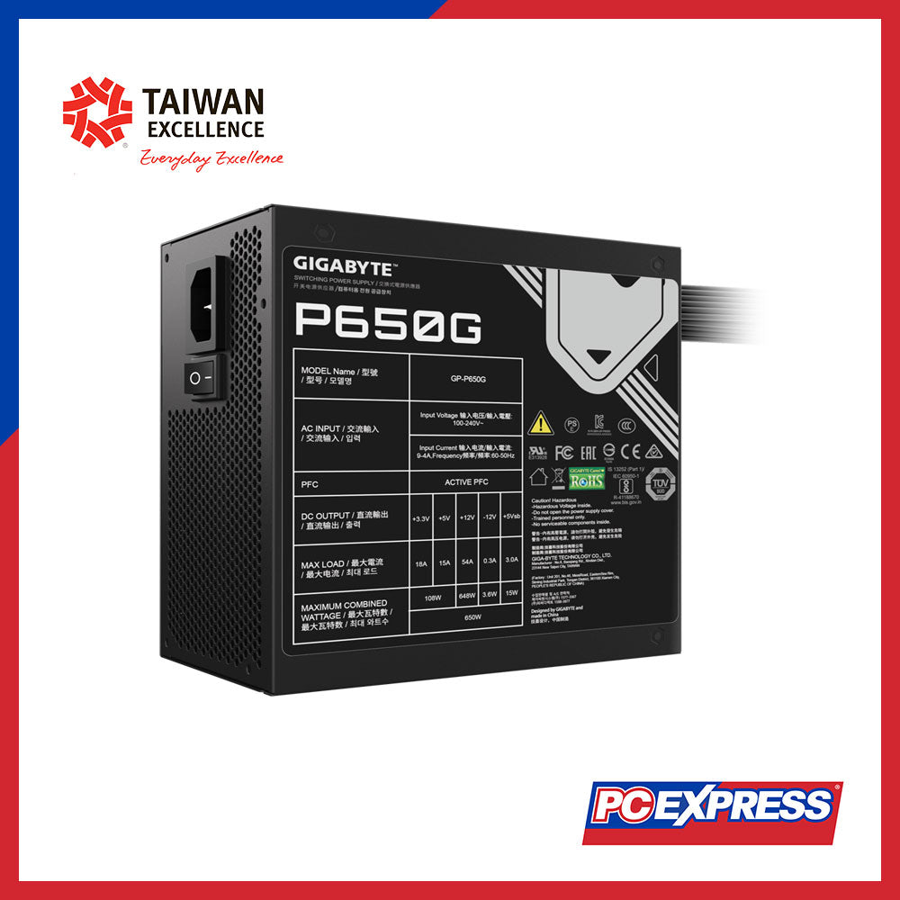 GIGABYTE 650W GP-P650G 80+ Gold Power Supply – PC Express