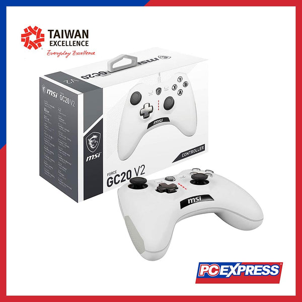 MSI Force GC20 V2 Wireless (S10-43G0040-EC4) Game Controller (White) - PC Express