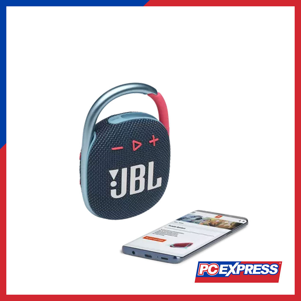 JBL CLIP 4 Ultra-portable Waterproof Bluetooth Speaker (Blue Pink) - PC Express