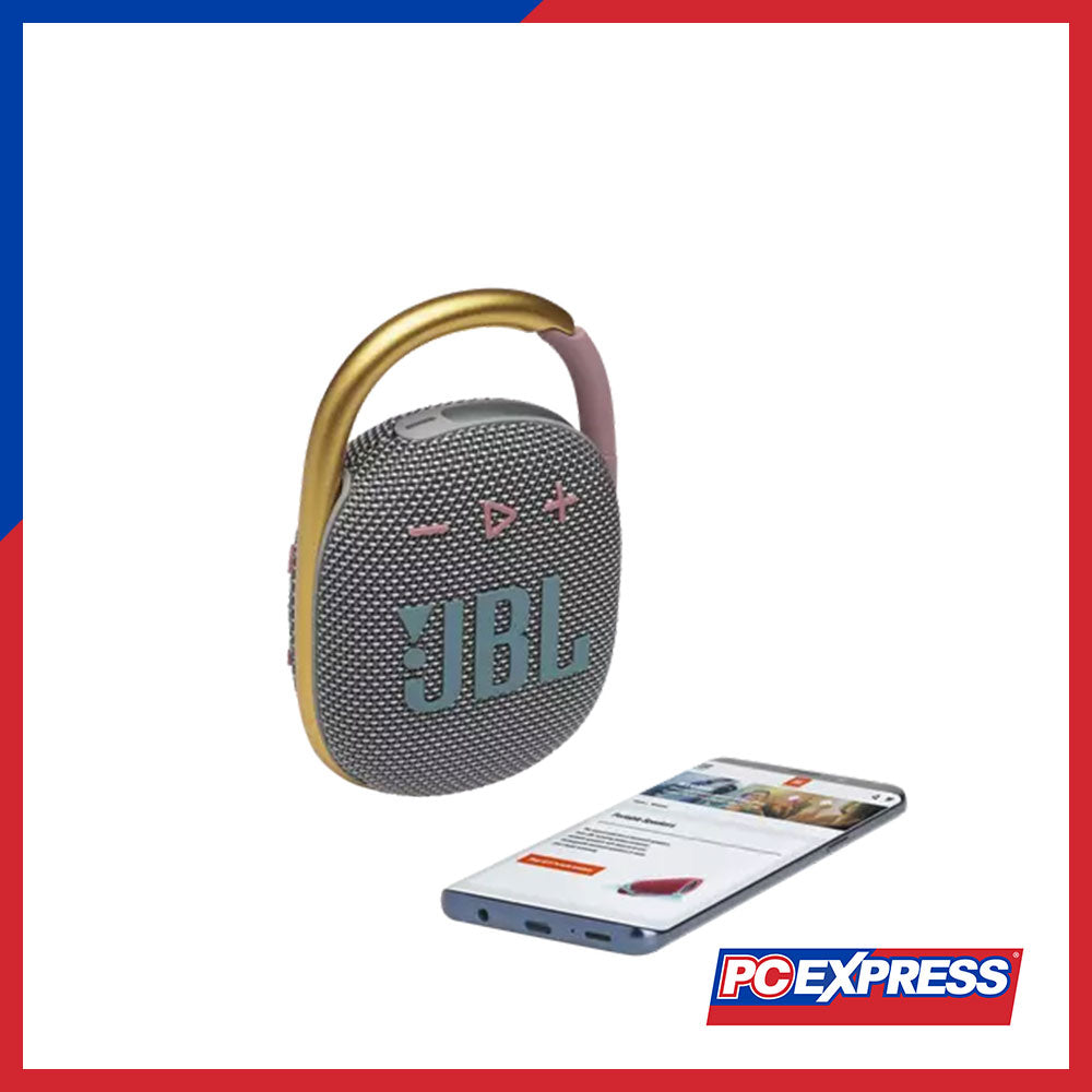 JBL CLIP 4 Ultra-portable Waterproof Bluetooth Speaker (Gray) - PC Express