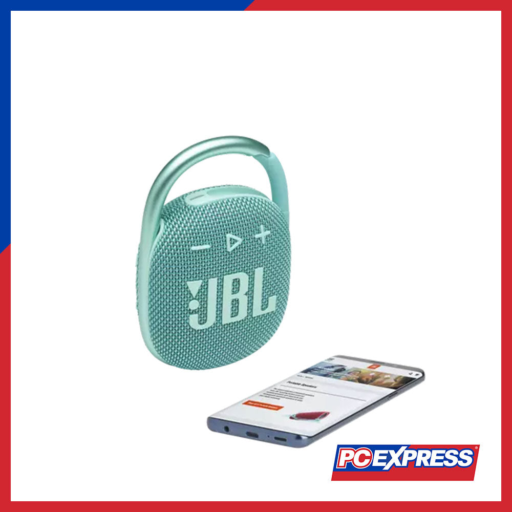 JBL CLIP 4 Ultra-portable Waterproof Bluetooth Speaker (Teal) - PC Express