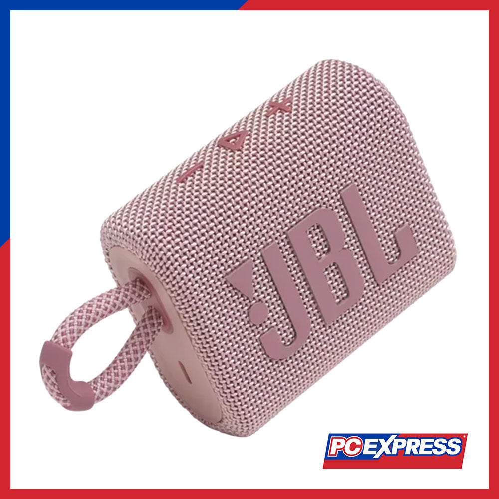JBL GO 3 Portable Waterproof Bluetooth Speaker (Pink) - PC Express
