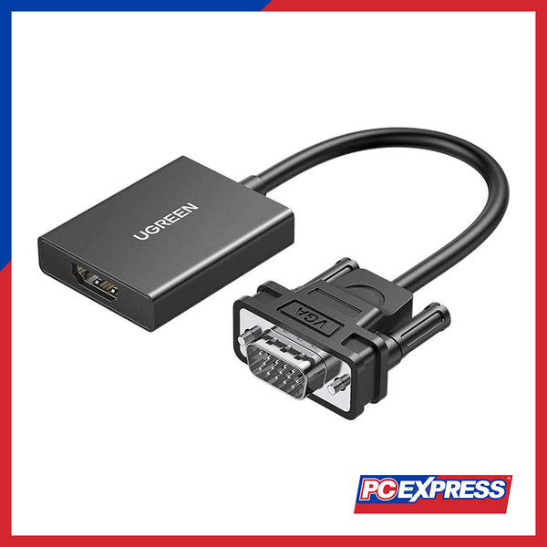 UGREEN CM513/50945 VGA Male To HDMI Female Adapter With Audio & Power Supply
