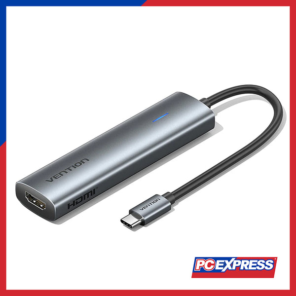VENTION USB-C to HDMI™/USB 3.0*3/PD Docking Station 0.15M (TGGHB) Aluminum Alloy Type  - Gray