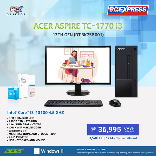Acer Aspire TC-1770 i3 13th Gen (DT.BK7SP.001) Desktop Package